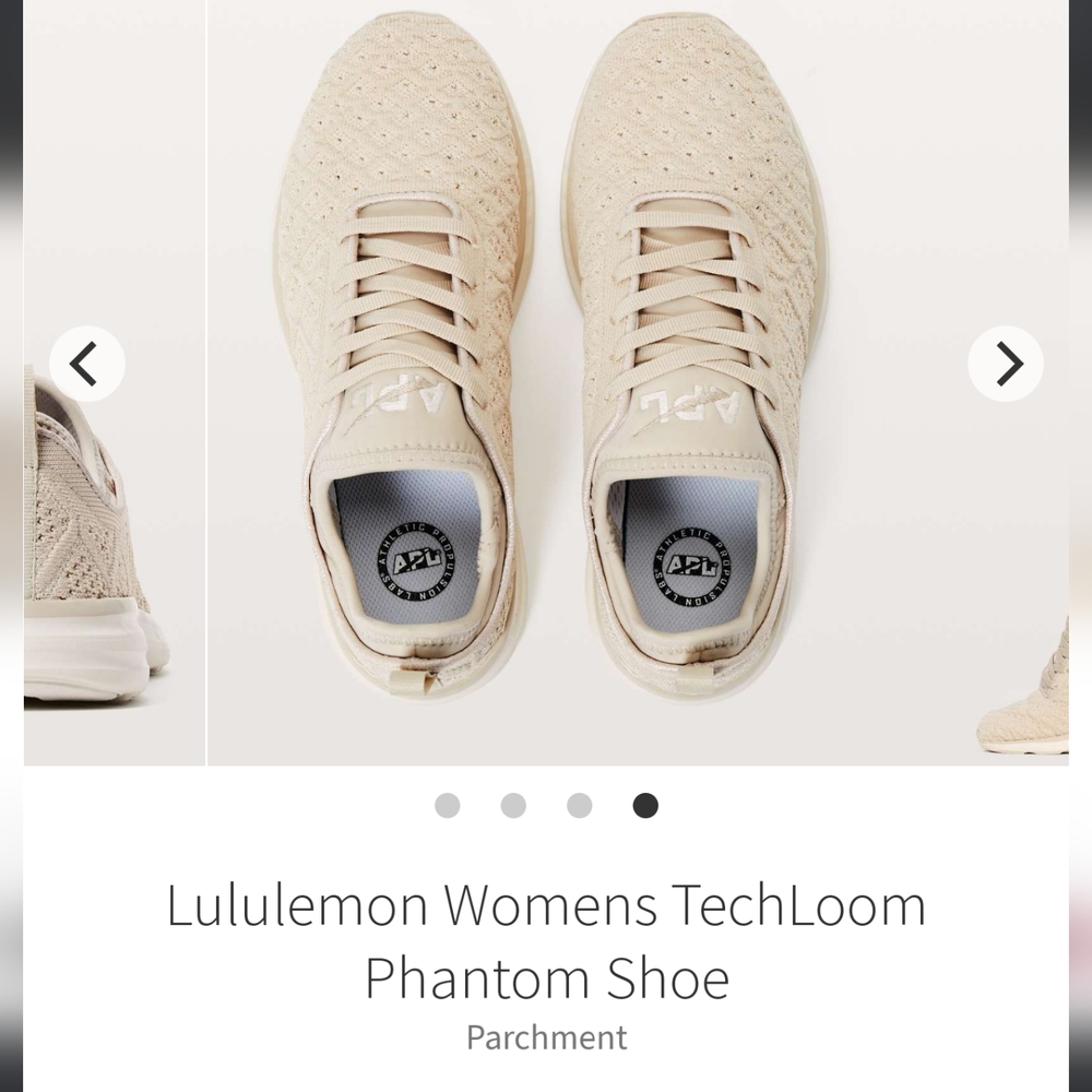 APL Lululemon Techloom Phantom Athletic Shoe in Parchment Size 7